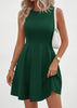 Off-the-Shoulder Sleeveless Fitted Waist Short Dress – A-Line Ruffle Hem by FitiqueFit