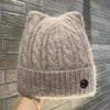Cute Cat-ear Knitted Wool Warm Hat Versatile Face-slimming by My Store