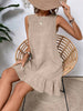 Women's Ruffle Lace-Up Mini Dress – Short Sleeve Loose Beach Dress by FitiqueFit