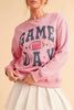 Pink Rugby GAME DAY Graphic Drop Shoulder Sweatshirt by Wild and Free Boutique