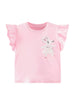 Children's Mouse Applique Ruffle Sleeve T-Shirt by Simply Love