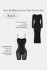 Caramel Built-In Shapewear Dress Square Neck Long Sleeve Maxi Dress Elegant Shapewear Dress For Women by Stevvex