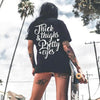 Thick Thighs & Pretty Eyes Women’s T-Shirt – Fun Summer Tee, Cute Gift for Her, Full Size & Color by Dog Mom Hat