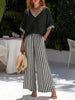 Women's Striped Tunic Top & Casual Trousers Two-Piece Set by FitiqueFit