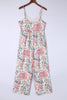 White Floral Spaghetti Straps Wide Leg Jumpsuit