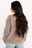 Chestnut Mineral Wash Exposed Seam Patchwork Knit Open Sweater Cardigan by Wild and Free Boutique