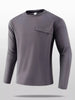 Men's Plus Size Long Sleeve T-Shirt with Pocket by Simply Love