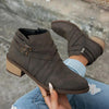 Women’s Retro High-Heel Ankle Boots – Chic Suede Single Boots by FitiqueFit