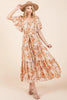 New Summer Floral Tie Waist Flutter Sleeve Tiered Dress – Graceful and Feminine Dress with Bohemian Charm and Flattering Tie Waist by Stevvex