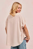 BiBi Game Day Touchdown Letter Patches Waffle Short Top by Wild and Free Boutique