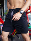 Men's Plus Size Quick-Dry Beach Shorts with Drawstring
