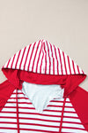 Stars and Stripes Print Drawstring Hoodie