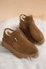 Coffee Buckle Detail Round Toe Platform Cozy Winter Boots by Wild and Free Boutique
