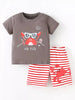Children's Crab Graphic T-Shirt and Striped Shorts Set by Simply Love