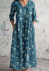 Women's Loose And Fashionable V-neck Printed Dress