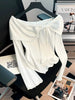 Off-Shoulder Bowknot Ribbed Knit T-Shirt by Simply Love