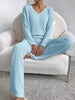 Ribbed Knit V-Neck Top and Pants Set by Wild and Free Boutique