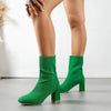 Knitted Round-Toe Sock Boots — High Heel Booties Women by FitiqueFit