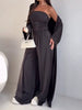 Tube Top & Cardigan & Pants Three Piece Set by Wild and Free Boutique