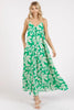 Printed V-Neck Maxi Cami Summer Dress with Pockets – Fluttering, Effortlessly Chic Maxi Dress with Ruched Detail and Convenient Pockets by Stevvex