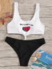 Beach Bikini Woman Lace Up Tie Strapless Leopard Swimsuit Women's Halter Bikini V Cut Bottom Lace Up Two Piece Swimsuits Female Push Up Ruffled Bow Bathing Suit Thong Swimwear by Stevvex