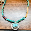 Vibrant Turquoise and Yellow Necklace by mend metalworks
