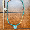 Vibrant Turquoise and Yellow Necklace by mend metalworks