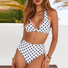 Beautiful Multicolored Women High Waist Bikini Swimwear Women Halter Push Up Bikini Set Swimsuit Women's Flower Print Bikini High Waist Beach Swimsuits Sporty Two Piece Bathing Suit Female Beach Wear Bathing Suit by Stevvex