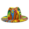 Beautiful Two Tone Luxury Fedora Hat Men's and Women's Hat Unique Retro Design Men's Fedoras Hat Colorful Fedoras Jazz Cap Elegant Soft Hat Wide Brim Party Hats 56-58CM by Stevvex
