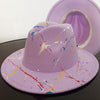 Beautiful Two Tone Luxury Fedora Hat Men's and Women's Hat Unique Retro Design Men's Fedoras Hat Colorful Fedoras Jazz Cap Elegant Soft Hat Wide Brim Party Hats 56-58CM by Stevvex
