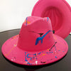 Beautiful Two Tone Luxury Fedora Hat Men's and Women's Hat Unique Retro Design Men's Fedoras Hat Colorful Fedoras Jazz Cap Elegant Soft Hat Wide Brim Party Hats 56-58CM by Stevvex