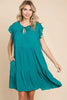 Ruffle Cap Sleeve Tiered Dress For Women – Ruffle Cap Sleeve Dress, Tiered Ruffle Dress, Feminine Tiered Dress, Stylish Cap Sleeve Dress, Playful Tiered Dress, Trendy Tiered Dress by Stevvex