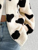 Cute Heart Zip Up Drop Shoulder Furry Jacket Cozy & Trendy Cold-Weather Essential Warm Soft Winter Jacket For Your Girl by Stevvex
