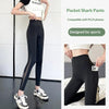 Women's Shapewear Tummy-Control Leggings – High-Stretch Cropped Nylon Pants by FitiqueFit
