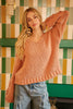 BiBi Chunky Knit Sweater with Flower Detail Sleeves by FitiqueFit