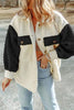 Women Cute Sherpa Jacket with Button Closure and Collared Neck in Elegant Retro Style by Stevvex