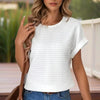Women’s Textured Cuff Short‑Sleeve Tee by FitiqueFit