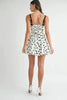 Polka Dot Mini Dress with Ricrac Trim Strap – Fun Polka Dot Pattern, Fluttering, Unique Ricrac Trim Strap, Playful and Stylish Mini Dress, Versatile Summer Dress by Stevvex