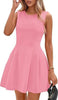 Sleeveless Solid Color Pleated Dress | Flared Midi Casual by FitiqueFit