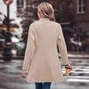 Women’s Winter Overcoat — Lapel Collar, Single-Breasted, Long Pea Coat by FitiqueFit