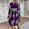 Women's Round Neck Long Sleeve Dress by FitiqueFit