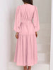 Lightweight Deep V-Neck Balloon Sleeve Maxi Dress Elegant & Flowing Silhouette Unique Dress by Stevvex
