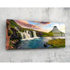 Waterfall Glass Wall Art (36"x14") by Insigneart USA