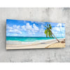Palm Tree Glass Wall Art (36"x14") by Insigneart USA
