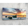 Sunset By The Sea Glass Wall Art (36"x14") by Insigneart USA
