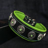"Bijou" collar black & green by Bestia Dog Gear