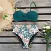 Bikini Female Swimsuit Women Swimwear Push Up Bikinis Set High Waist Swimming Suits Two Piece Set Women Swimsuit Solid Printed Bikini Push-Up Pad Swimwear Set Beachwear Ruffled Bathing Suit by Stevvex