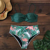 Bikini Female Swimsuit Women Swimwear Push Up Bikinis Set High Waist Swimming Suits Two Piece Set Women Swimsuit Solid Printed Bikini Push-Up Pad Swimwear Set Beachwear Ruffled Bathing Suit by Stevvex