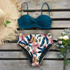Bikini Female Swimsuit Women Swimwear Push Up Bikinis Set High Waist Swimming Suits Two Piece Set Women Swimsuit Solid Printed Bikini Push-Up Pad Swimwear Set Beachwear Ruffled Bathing Suit by Stevvex