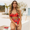 Bikini Female Swimsuit Women Swimwear Push Up Bikinis Set High Waist Swimming Suits Two Piece Set Women Swimsuit Solid Printed Bikini Push-Up Pad Swimwear Set Beachwear Ruffled Bathing Suit by Stevvex